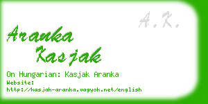 aranka kasjak business card